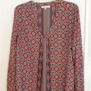 Rose & Olive Boho Mix Media Blouse